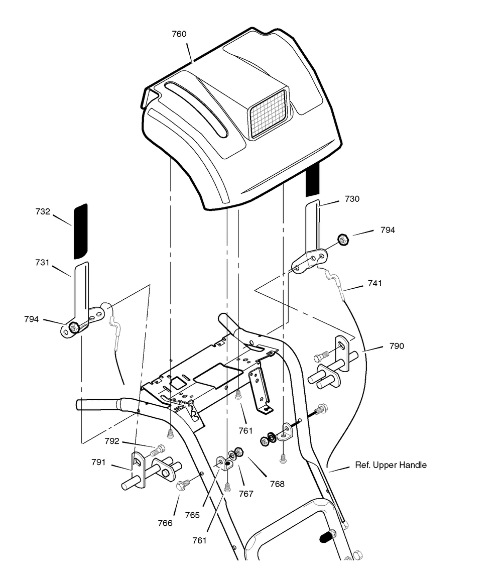 Control Panel Diagram and Parts List for 1695488-18-2863-29 2008 Briggs and Stratton Snow Blower